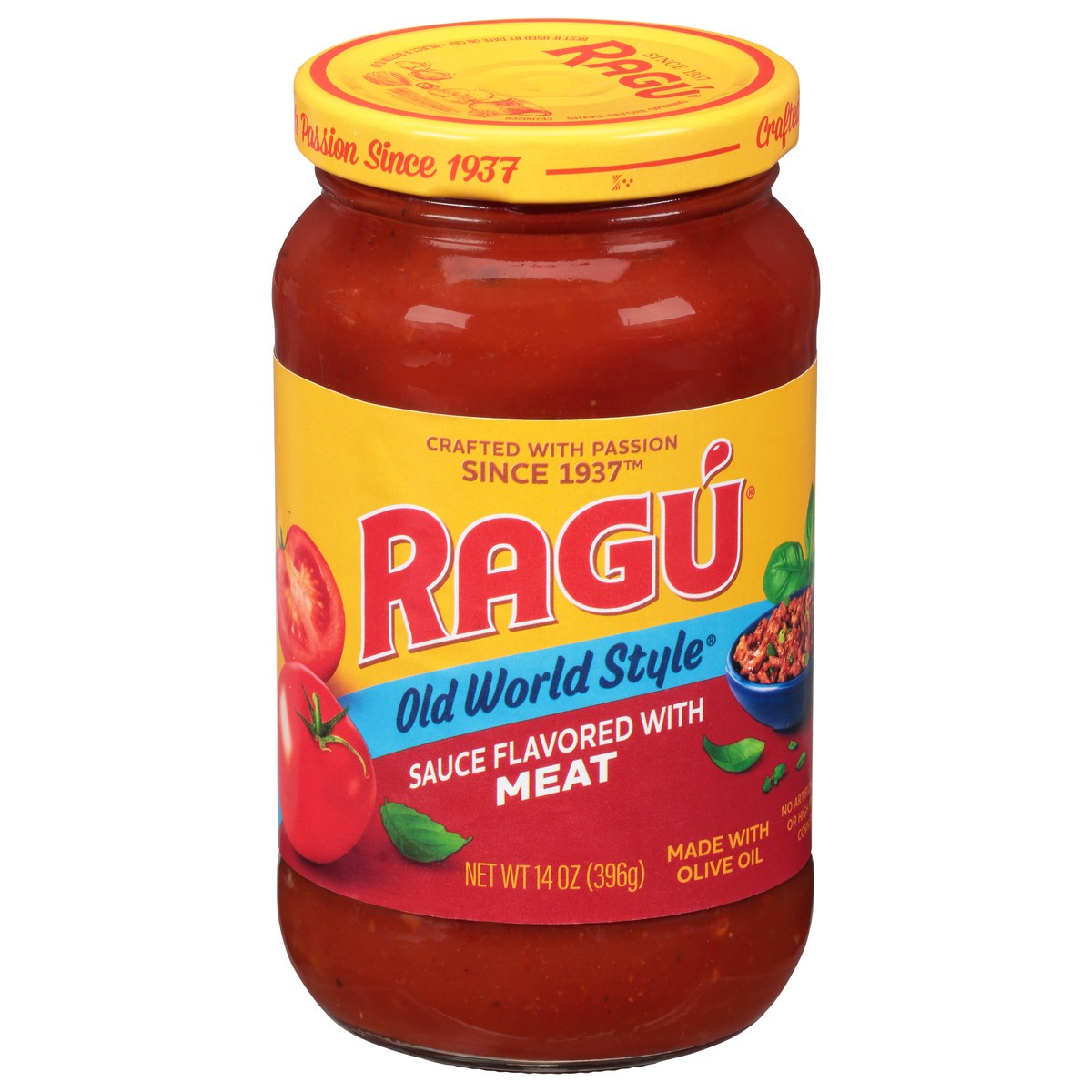 slide 8 of 11, Ragu Old World Style Flavored with Meat Sauce 14 oz, 14 oz