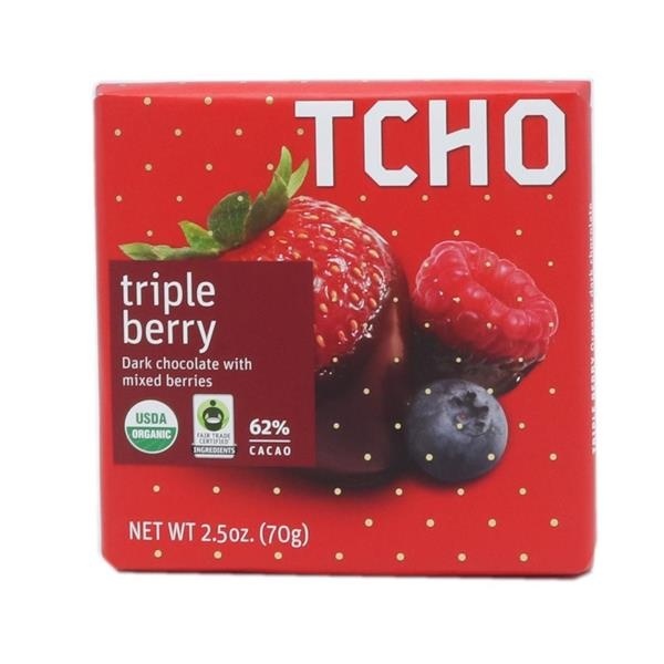 slide 1 of 1, TCHO Triple Berry Chocolate Bar, 2.5 oz