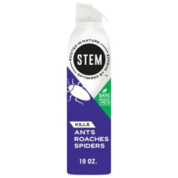 STEM Ant, Spider & Roach Killer Insect Spray - 10oz: Aerosol Spray, Safe to Use Around Kids and Pets, Ready to Use, Lemon Grass Oil