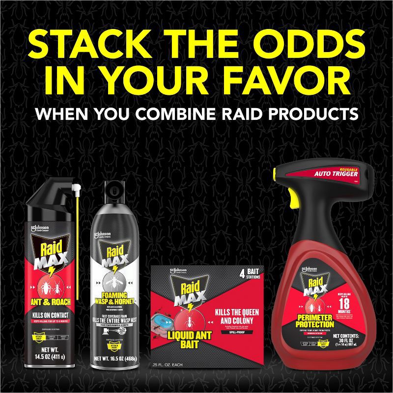 slide 9 of 13, Raid Max Liquid Ant Bait Indoor Ant Trap - 4ct, 4 ct