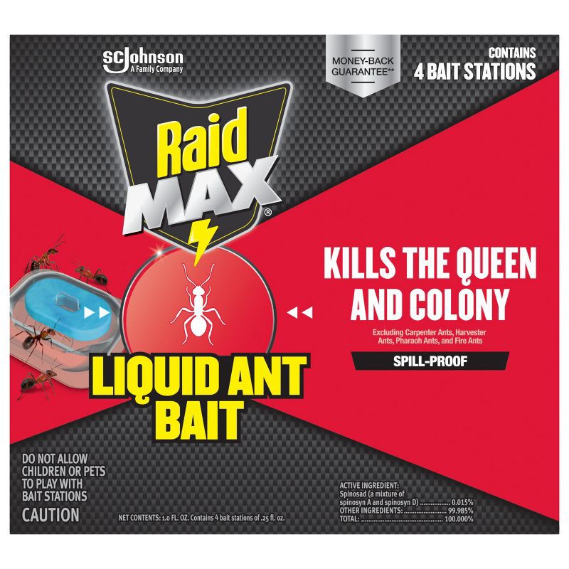 slide 10 of 13, Raid Max Liquid Ant Bait Indoor Ant Trap - 4ct, 4 ct