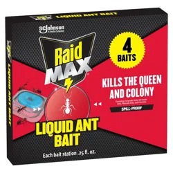 Raid Max Liquid Ant Bait Indoor Ant Trap - 4ct: Kills Ants, Indoor Use, 2.8" Depth