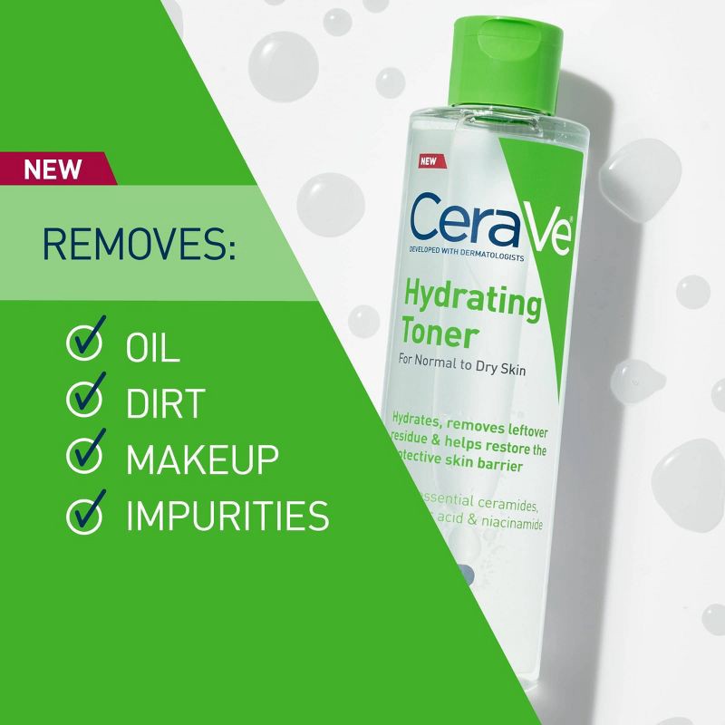 slide 5 of 17, CeraVe Hydrating Toner for Face, Alcohol Free Facial Toner for Normal to Dry Skin - 6.8 fl oz, 6.8 fl oz