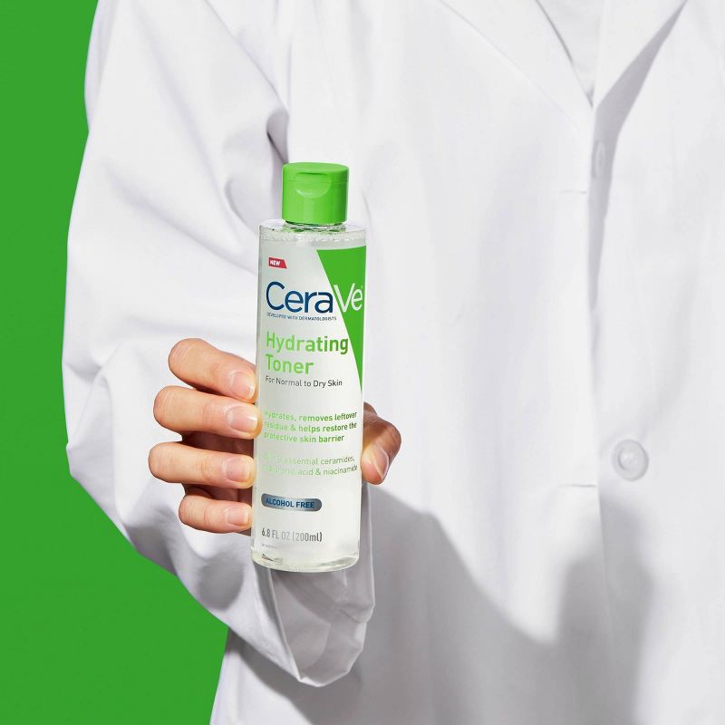 slide 9 of 17, CeraVe Hydrating Toner for Face, Alcohol Free Facial Toner for Normal to Dry Skin - 6.8 fl oz, 6.8 fl oz
