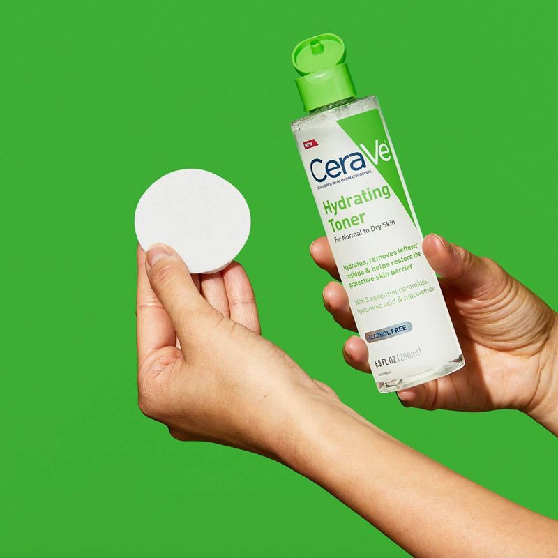 slide 10 of 17, CeraVe Hydrating Toner for Face, Alcohol Free Facial Toner for Normal to Dry Skin - 6.8 fl oz, 6.8 fl oz