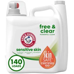 Arm & Hammer Free & Clear Sensitive Skin HE Liquid Laundry Detergent 140 Loads - 140 fl oz