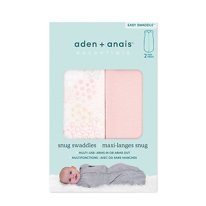 slide 4 of 6, aden + anais Newborn Tender Flower Snug Swaddle Blankets - Pink, 2 ct