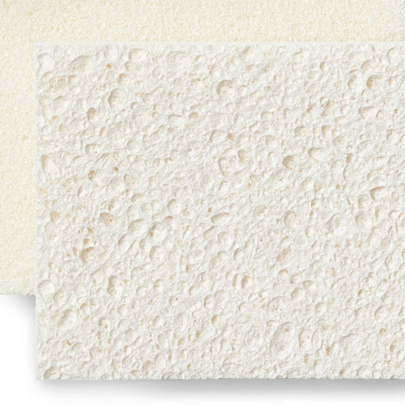 slide 2 of 3, Natural Heavy Duty Scrubber Sponges - 3ct - Everspring™, 3 ct
