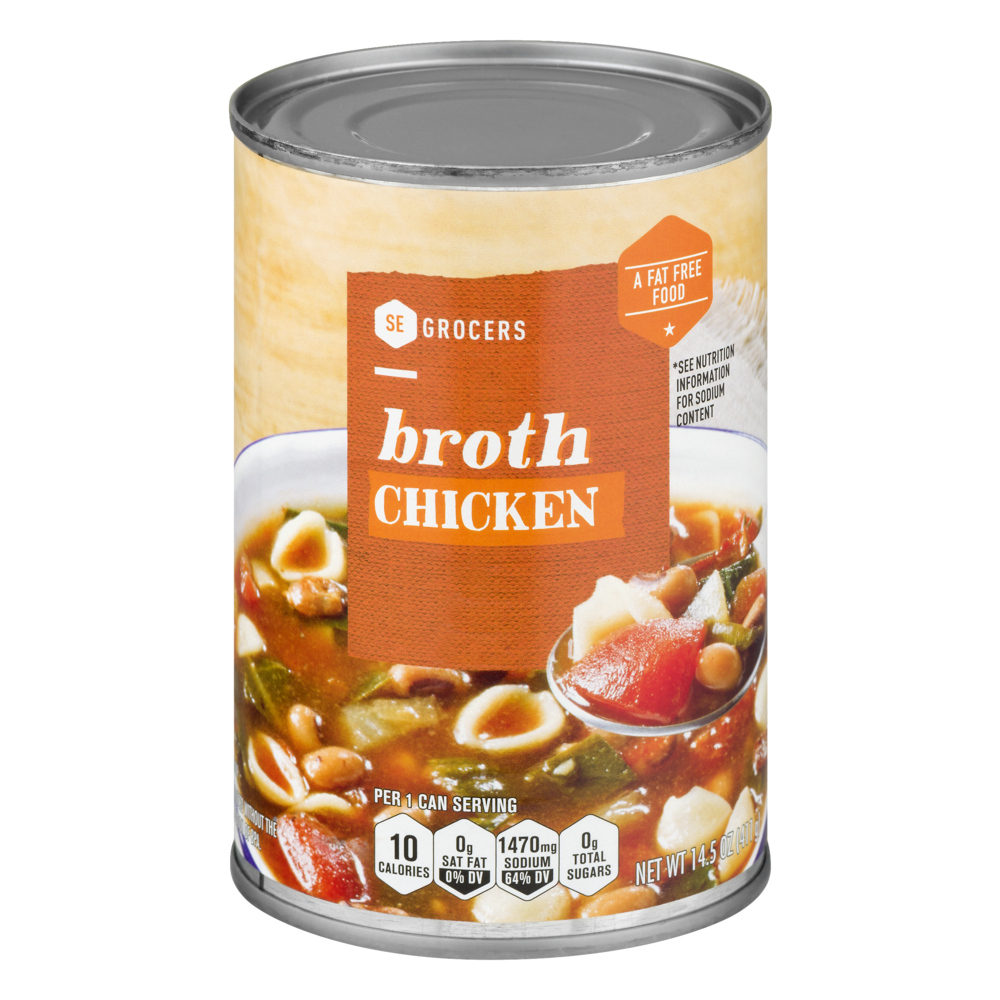slide 1 of 1, SE Grocers Broth Chicken, 14.5 oz