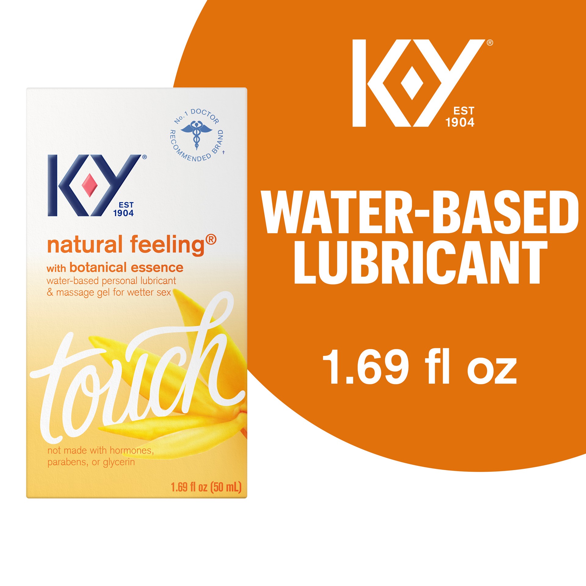 slide 1 of 9, K-Y Natural Feeling Lube with Botanical Essence, Personal Lubricant and Massage Gel, Water-Based Formula, Safe to Use with Silicone Toys and Condoms, For Men, Women and Couples, 1.69 FL OZ, 1.69 fl oz