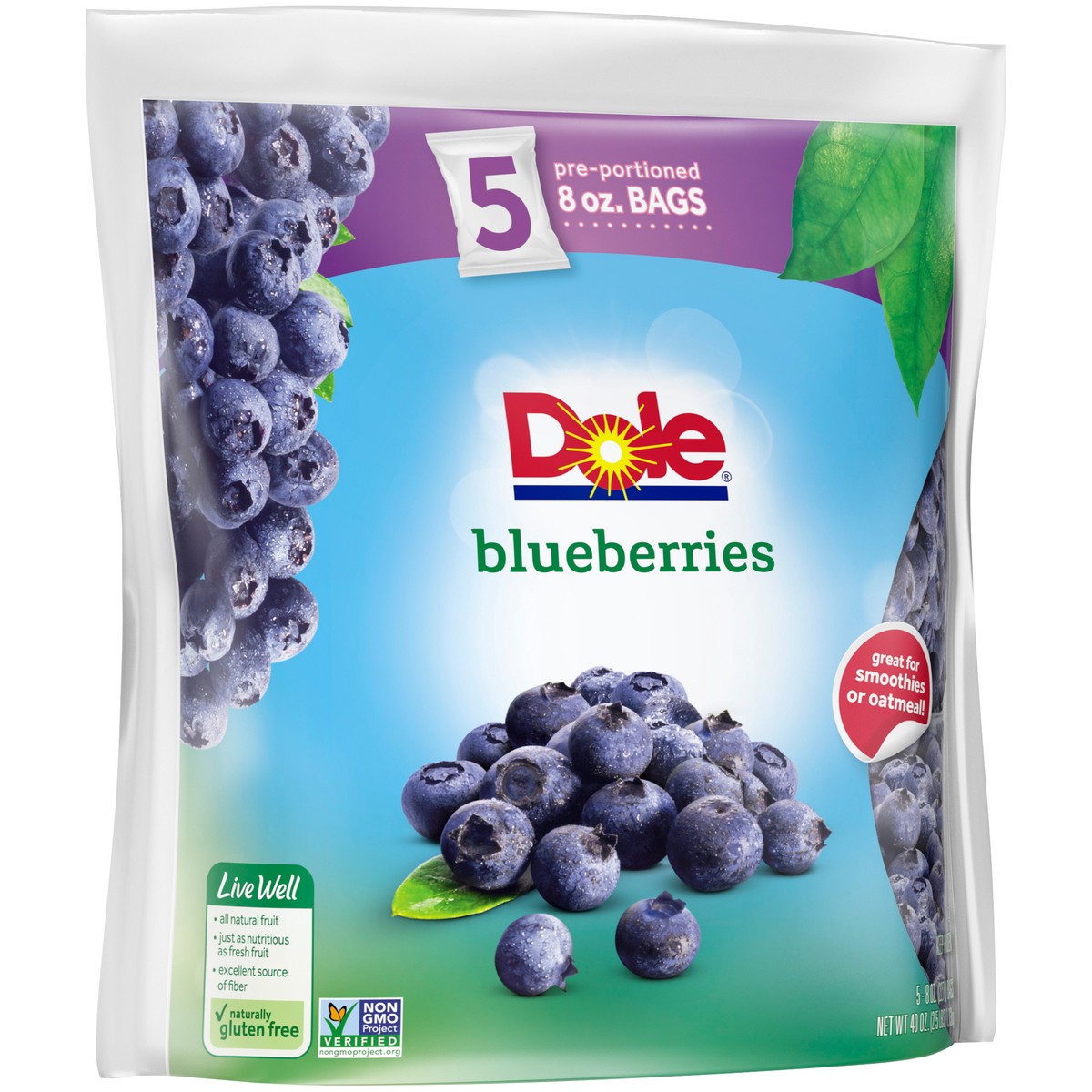 slide 2 of 9, Dole Blueberries Bags, 40 oz