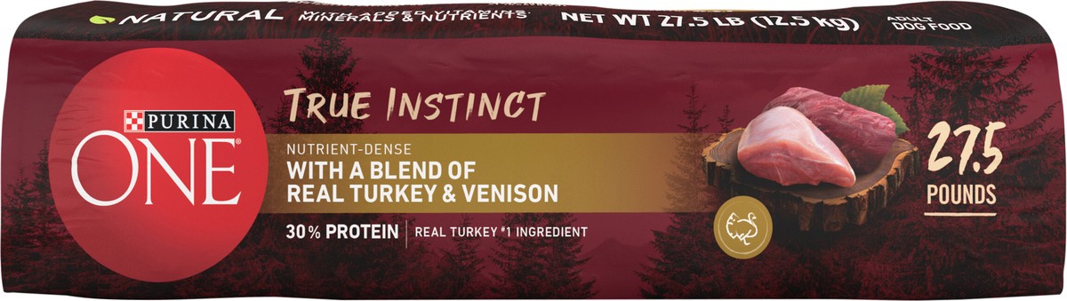 slide 5 of 8, Purina ONE True Instinct With A Blend Of Real Turkey and Venison Dry Dog Food - 27.5 lb. Bag, 27.5 lb