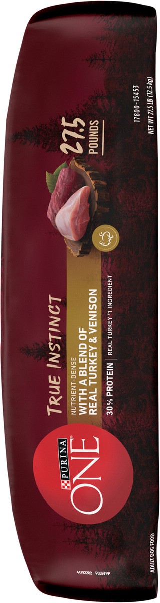 slide 3 of 8, Purina ONE True Instinct With A Blend Of Real Turkey and Venison Dry Dog Food - 27.5 lb. Bag, 27.5 lb