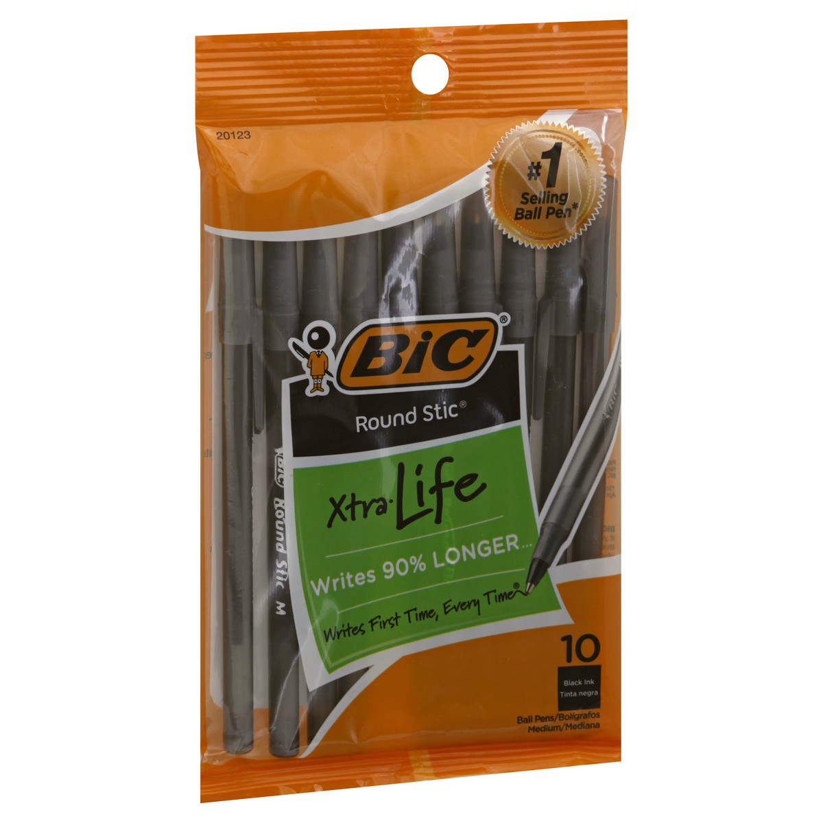 slide 4 of 10, BIC 10pk Xtra Life Ballpoint Pens Medium Tip Black ink, 10 ct