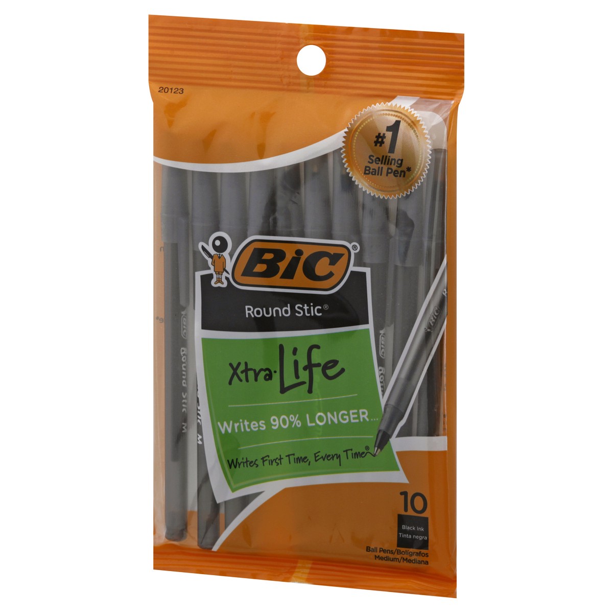 slide 9 of 10, BIC 10pk Xtra Life Ballpoint Pens Medium Tip Black ink, 10 ct