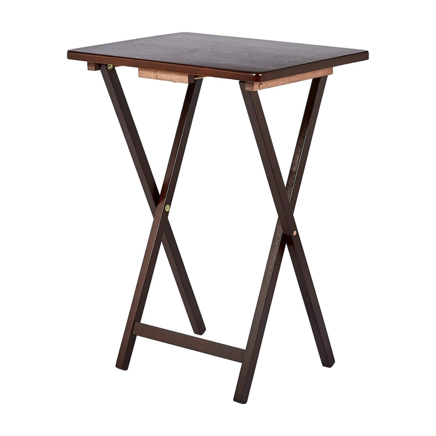 slide 7 of 8, Home Tray Table, L14.57 In X W19.09 In X H25.98 In, Single, Espresso Color., 25.98 in h
