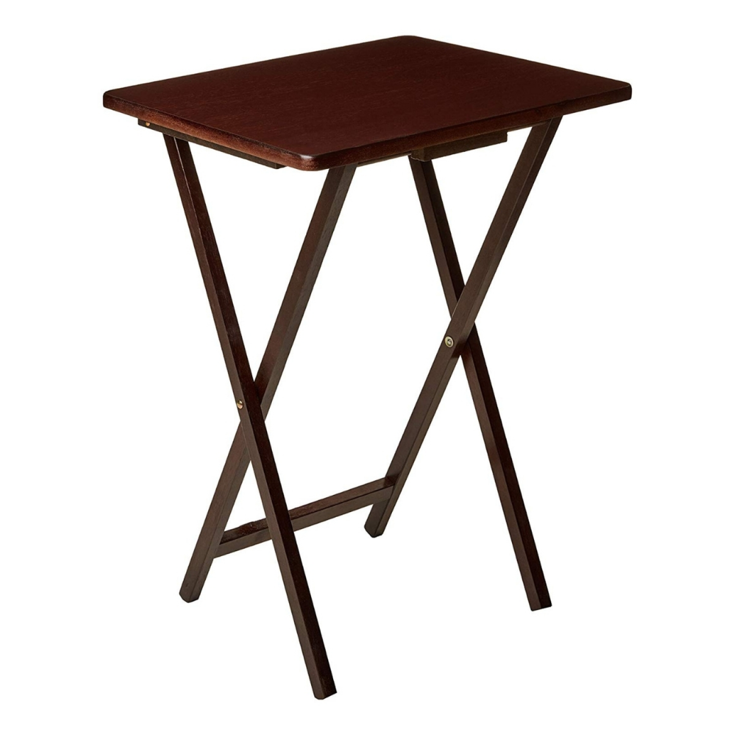 slide 4 of 8, Home Tray Table, L14.57 In X W19.09 In X H25.98 In, Single, Espresso Color., 25.98 in h