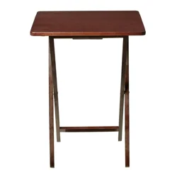 Home Tray Table, L14.57 In X W19.09 In X H25.98 In, Single, Espresso Color.