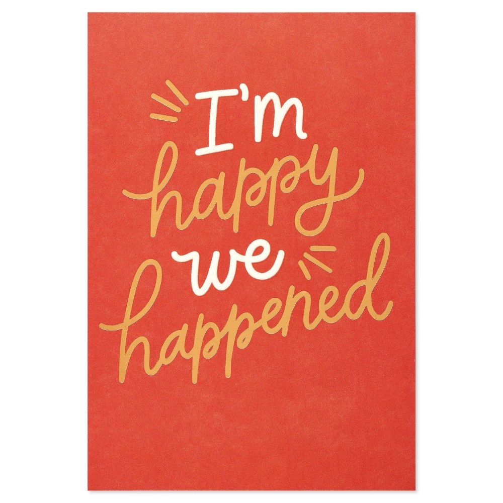 slide 4 of 5, Carlton Cards Valentine's Day Card Maxim Script Slanted Lettering, 1 ct