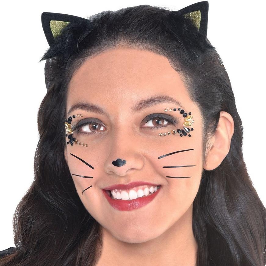 slide 1 of 1, Party City Cat Face Gem Kit with Ears, 3 ct
