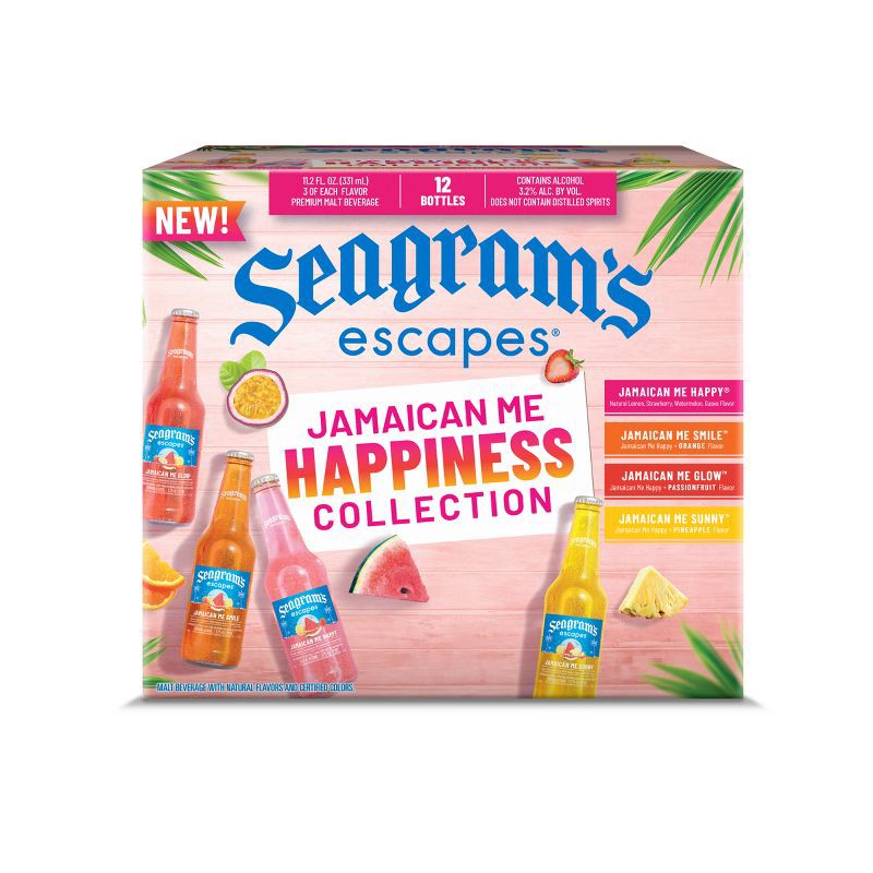 slide 2 of 11, Seagram's Escapes Seasonal Ice Variety Pack - 12/11.2 fl oz Bottle, 12/11.2 fl oz
