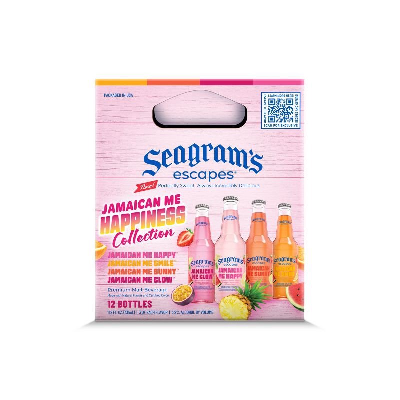 slide 7 of 11, Seagram's Escapes Seasonal Ice Variety Pack - 12/11.2 fl oz Bottle, 12/11.2 fl oz
