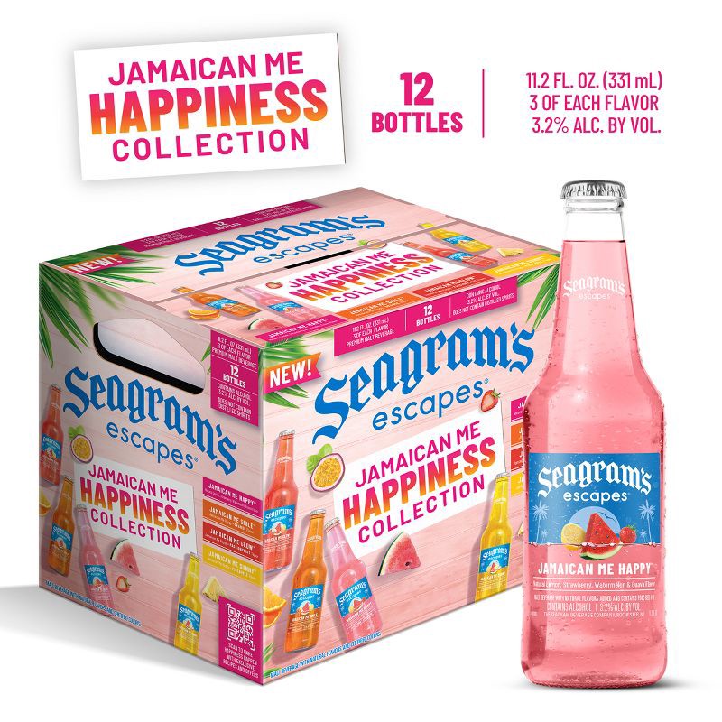 slide 9 of 11, Seagram's Escapes Seasonal Ice Variety Pack - 12/11.2 fl oz Bottle, 12/11.2 fl oz