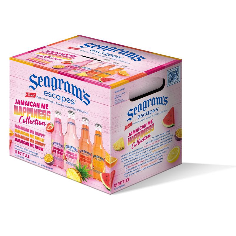 slide 10 of 11, Seagram's Escapes Seasonal Ice Variety Pack - 12/11.2 fl oz Bottle, 12/11.2 fl oz