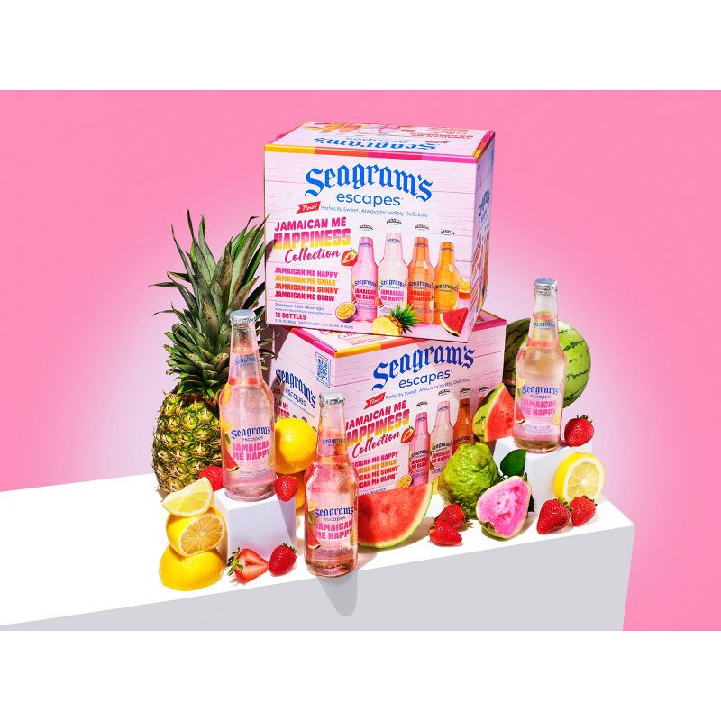 slide 11 of 11, Seagram's Escapes Seasonal Ice Variety Pack - 12/11.2 fl oz Bottle, 12/11.2 fl oz