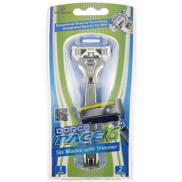 slide 1 of 1, Mens 6 Blade W/Tri, 1 ct