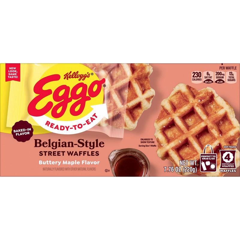 slide 2 of 9, Eggo Maple Liege Grab & Go Frozen Waffle - 7.76oz/4ct, 7.76 oz, 4 ct