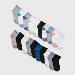 Hanes Boys' 20pk Ankle Socks - Colors May Vary M