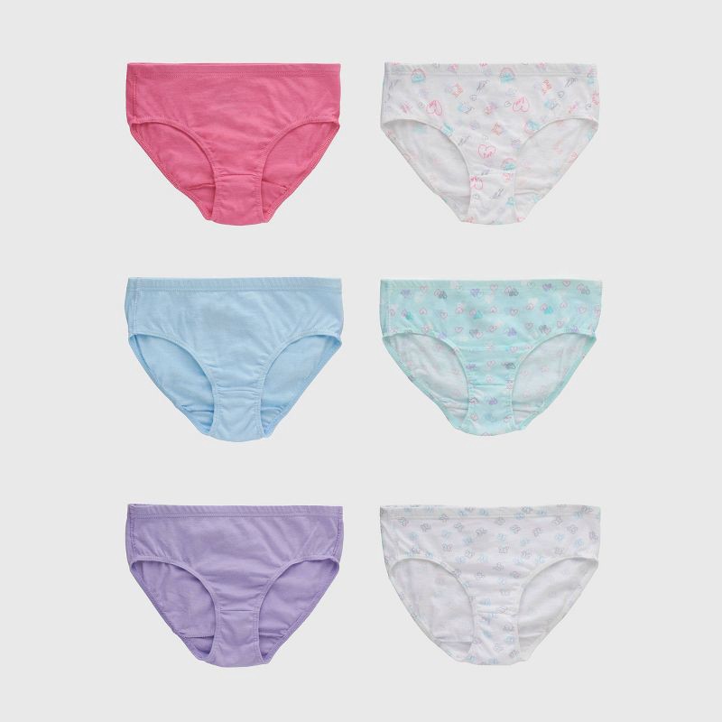 Hanes Girls' 6pk Pure Comfort Briefs - Colors Vary 16 6 ct