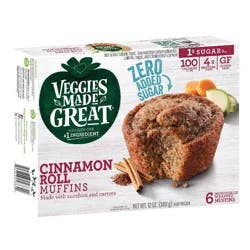 Veggies Made Great Gluten Free Frozen Zero Added Sugar Cinnamon Roll Muffin – 12oz
