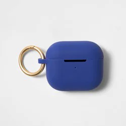 Apple AirPods 3rd Generation Silicone Case with Clip - heyday Virtual Blue