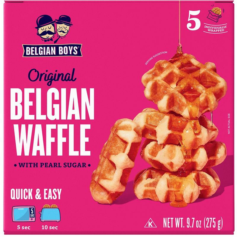 slide 1 of 8, Belgian Boys Original Belgian Waffles - 9.7oz/5ct, 9.7 oz, 5 ct