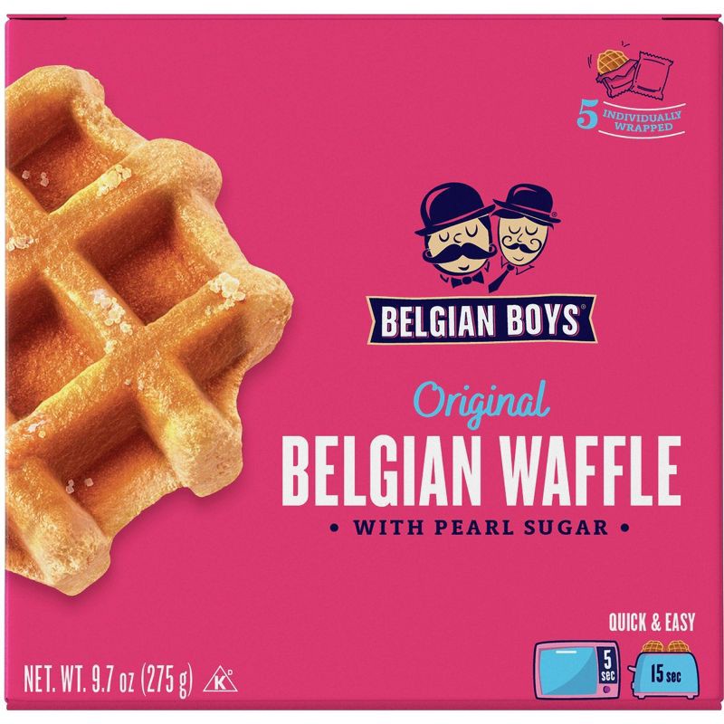 slide 1 of 7, Belgian Boys Original Belgian Waffles - 9.7oz/5ct, 9.7 oz, 5 ct