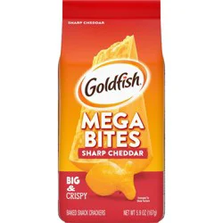 Goldfish Mega Bites Sharp Cheddar Crackers Bag - 5.9oz