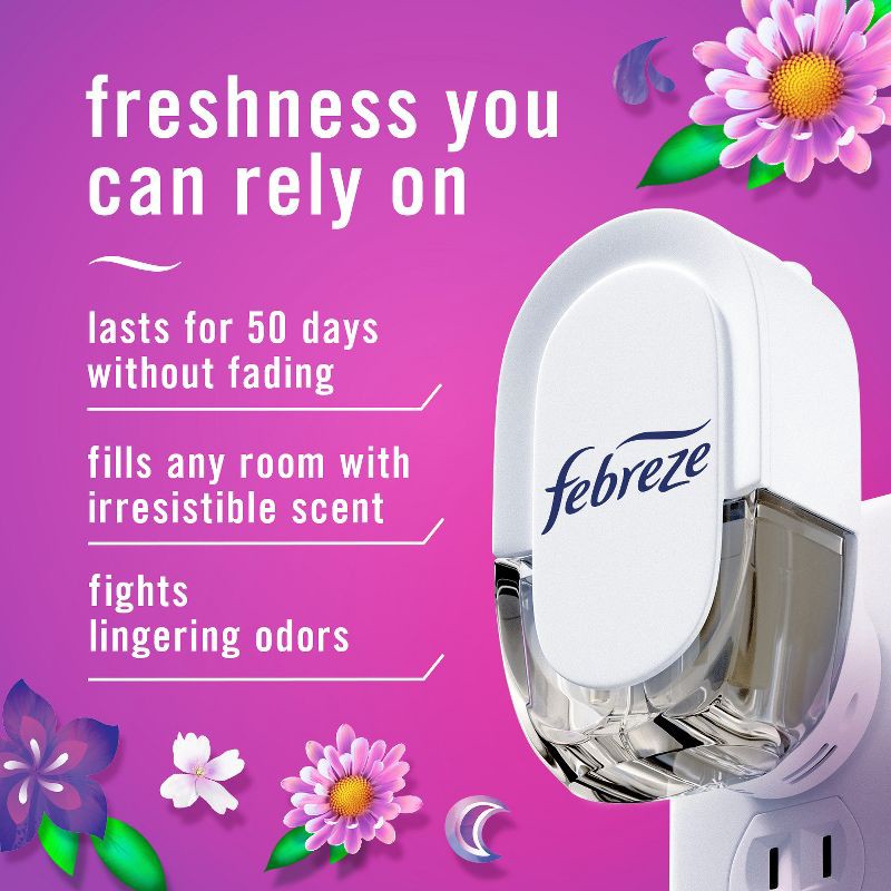 slide 2 of 13, Febreze Odor-Fighting Fade Defy Plug Air Freshener Refill - Gain Moonlight Breeze - 0.87 fl oz/2pk, 2 ct; 0.87 fl oz