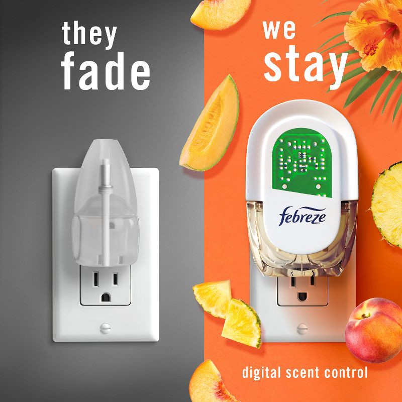slide 4 of 15, Febreze Odor-Fighting Fade Defy Plug Air Freshener Refill - Hawaiian Aloha - 0.87 fl oz, 0.87 fl oz