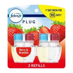 Febreze Odor-Fighting Fade Defy Plug Air Freshener Refill - Berry & Bramble - 0.87 fl oz