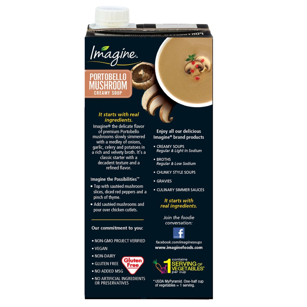 slide 2 of 2, Imagine Creamy Portobello Mushroom Soup, 32 fl oz
