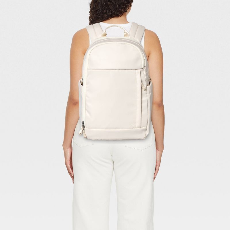 slide 2 of 6, 17.5" Lifestyle Backpack Off-White - All in Motion™: High School Solid Twill Bag, 1 ct