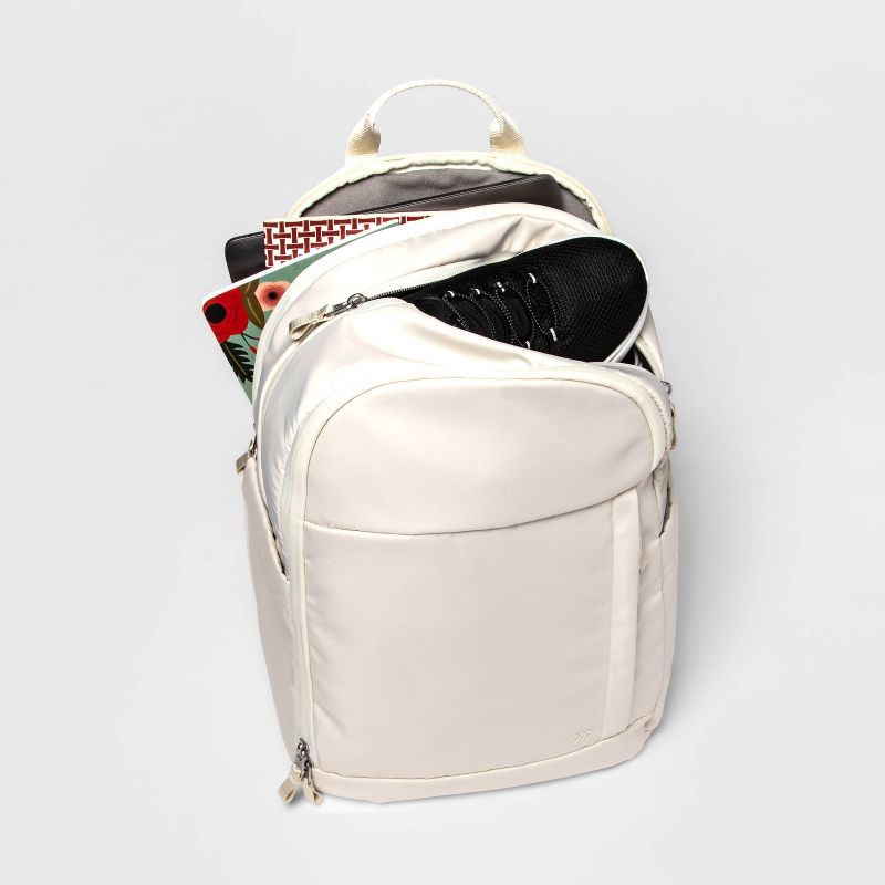 slide 5 of 6, 17.5" Lifestyle Backpack Off-White - All in Motion™: High School Solid Twill Bag, 1 ct