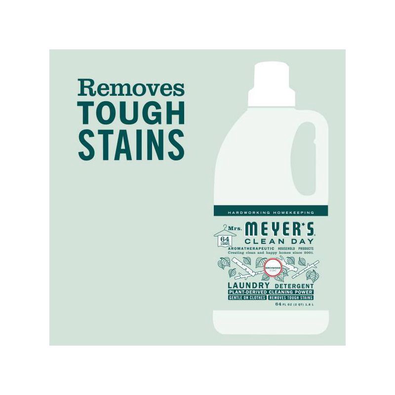 slide 5 of 5, Mrs. Meyer's Clean Day Laundry Detergent - Birchwood - 64 fl oz, 64 fl oz
