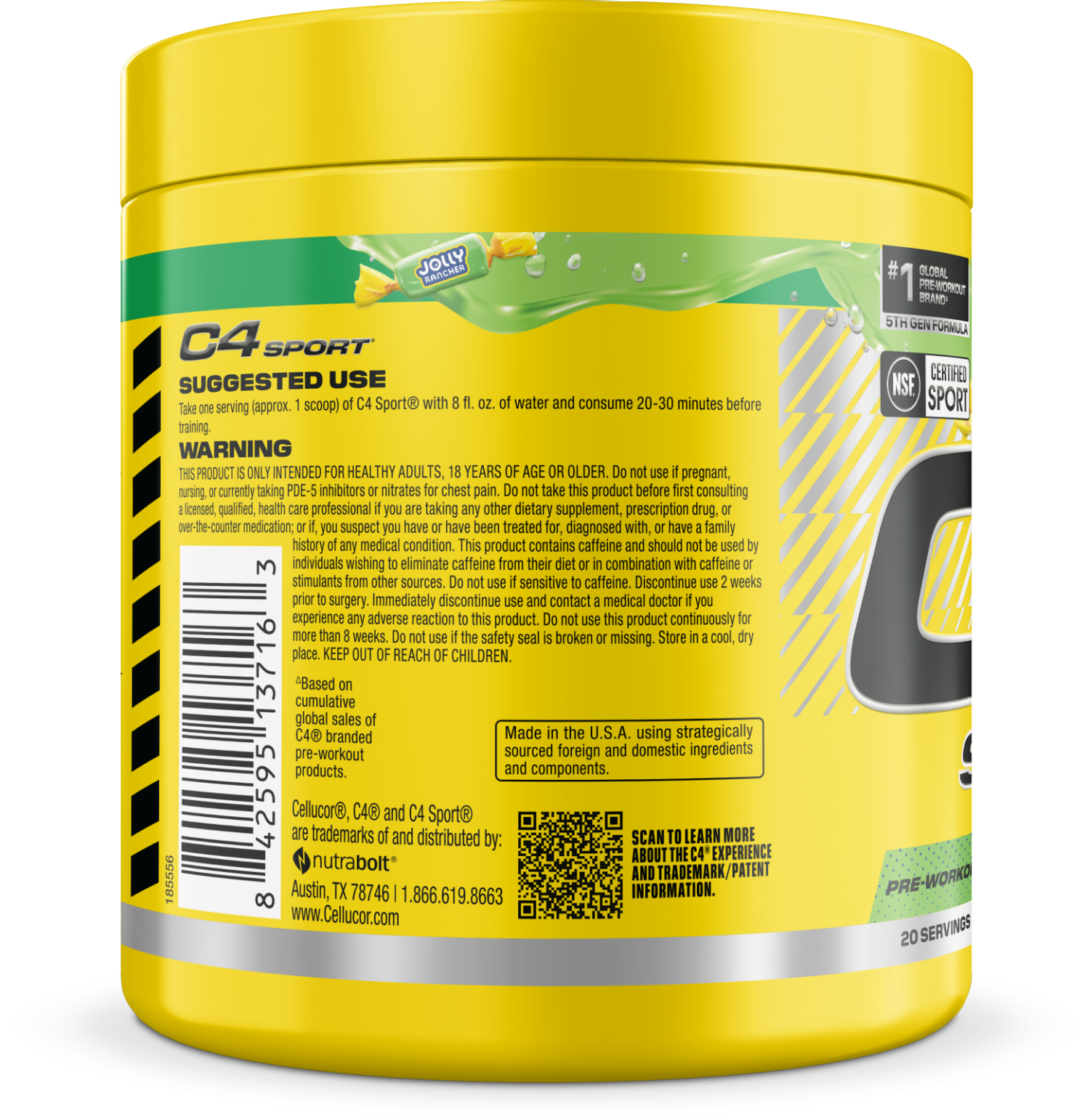 slide 3 of 3, C4 Sport Sport Green Apple Pre-Workout 8.7 oz, 8.7 oz