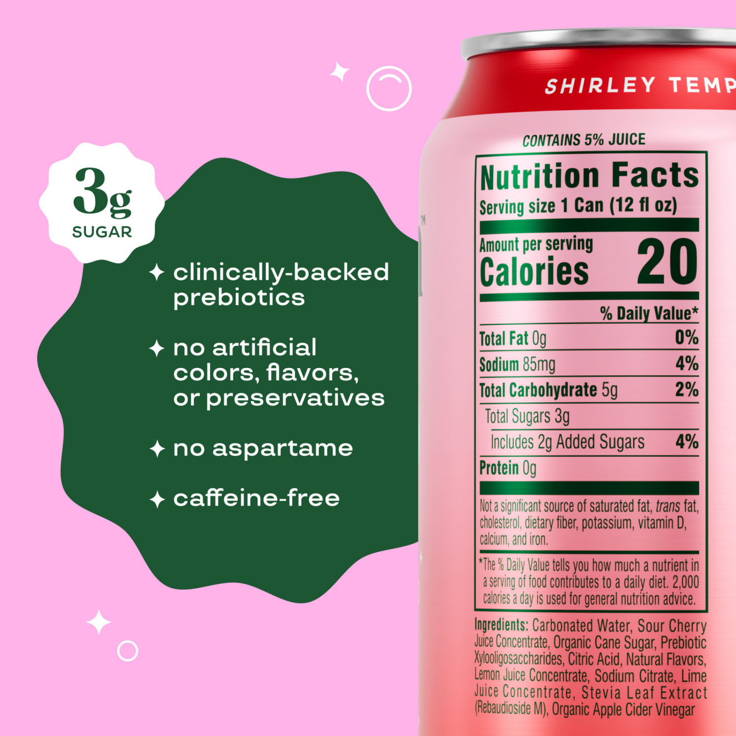 slide 3 of 7, Bloom Pop Shirley Temple Prebiotic Soda, 12 Fl Oz Cans, 4 Pack, 4 ct; 12 fl oz