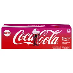 Coca-Cola Cherry Float Soda Soft Drink Fridge Pack Cans, 12 fl oz, 12 Pack