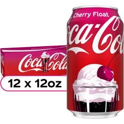 Coca-Cola Cherry Float Soda Soft Drink Fridge Pack Cans, 12 fl oz, 12 Pack