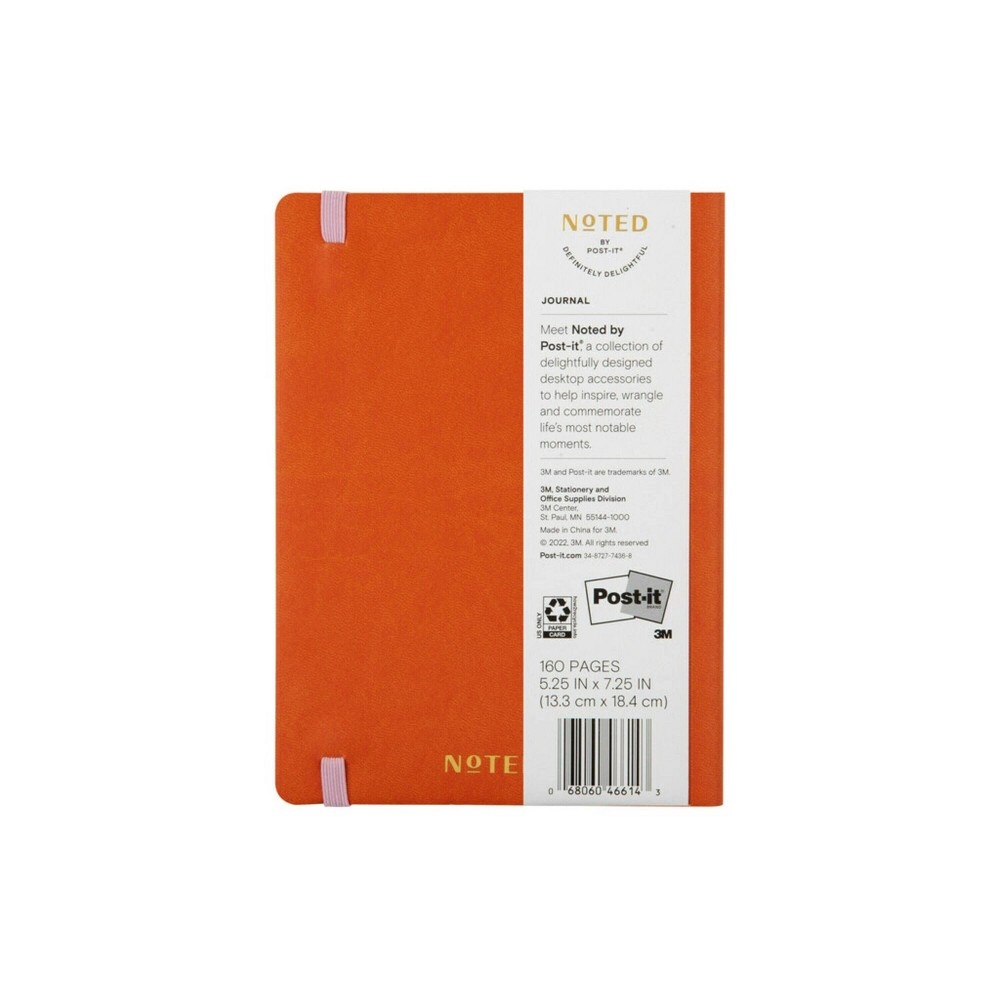 slide 5 of 9, Post-it Ruled Journal with Flexible Cover Orange, 1 ct